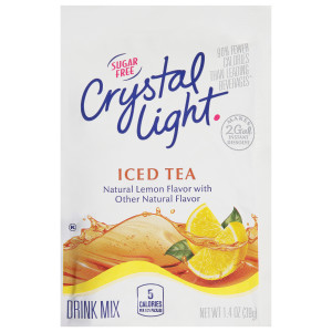 CRYSTAL LIGHT Sugar Free Iced Tea Powdered Beverage Mix, 1.4 oz. Pouch (Pack of 12) image