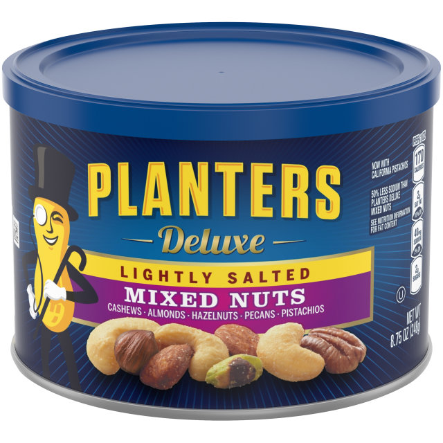 PLANTERS Deluxe Lightly Salted  Mixed Nuts 8.75 oz Can image
