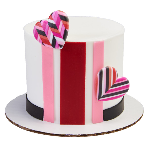 Fresh Geometric Hearts Cupcake Rings DecoPac