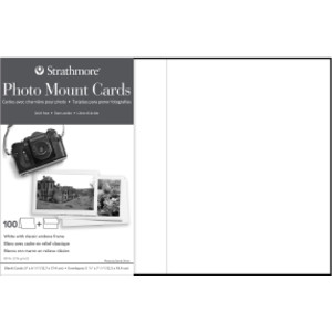Photo Mount Cards & Envelopes, Classic Embossed Border, Full Size, 5x6.875 inch, Pack of 100