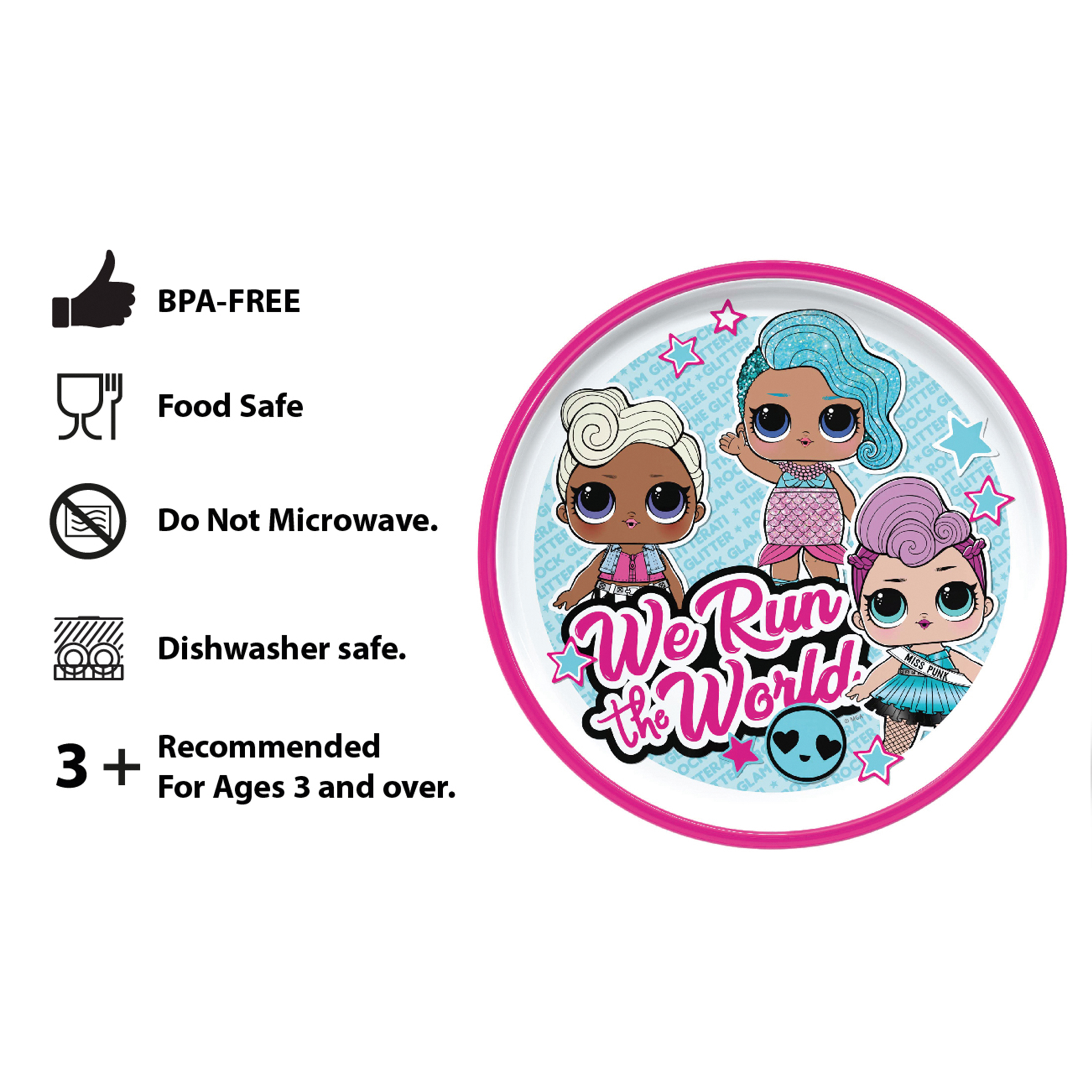 LOL Surprise Dinnerware Set, We Run the World, 5-piece set slideshow image 10 LOL Surprise Dinnerware Set, We Run the World, 5-piece set slideshow image 10