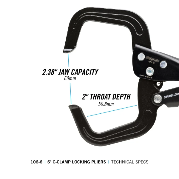 106-6 6-inch C-Clamp Locking Pliers