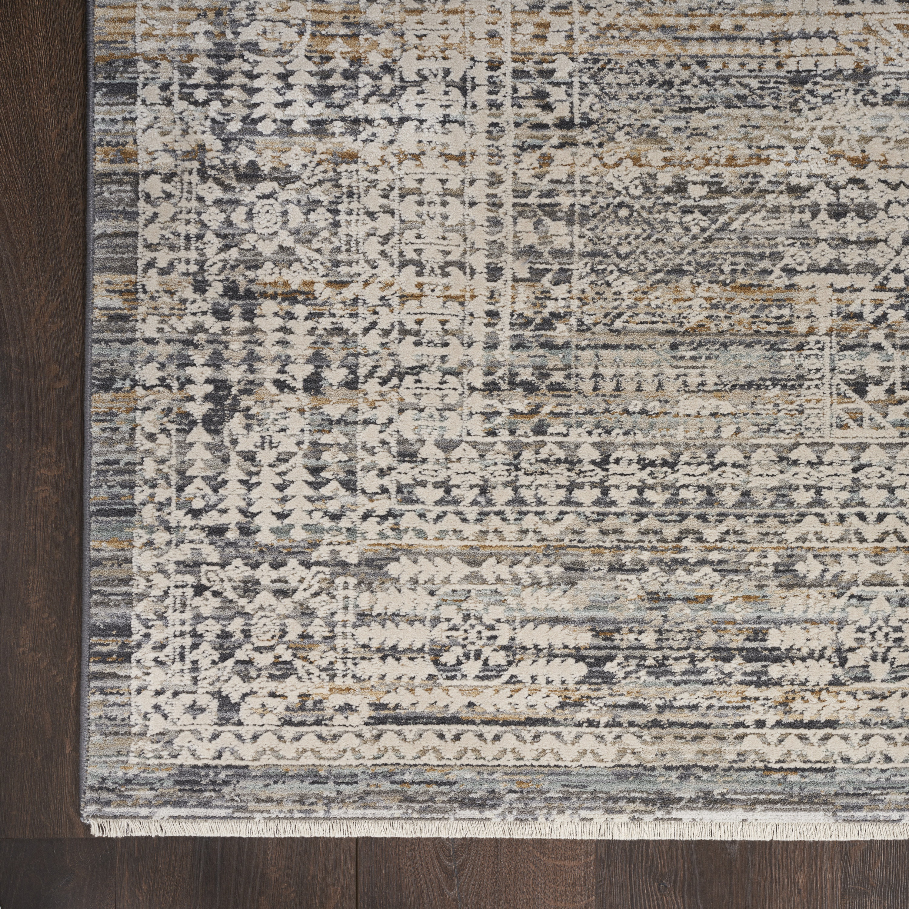 Nourison Lynx 9'10" x 13'6" Ivory Slate Vintage Indoor Rug
