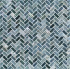 Agate Amalfi 1/2×1 Herringbone Mosaic Silk