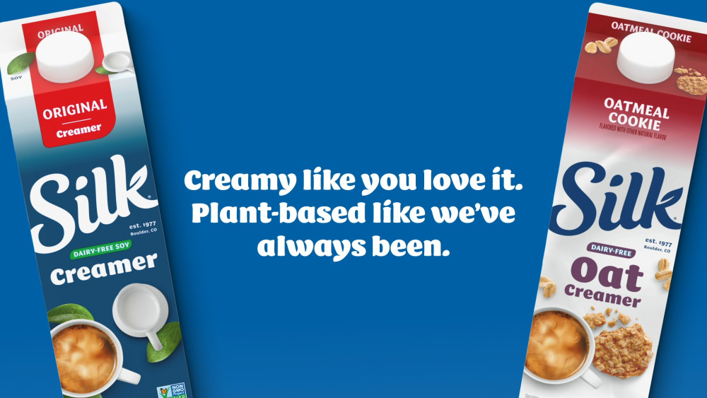 thumbnail video image 2 of Silk Dairy Free, Gluten Free, Sweet and Creamy Almond Creamer, 32 fl oz Carton, 2 of 15