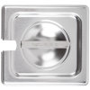 Sixth-size Super Pan V® slotted stainless steel cover