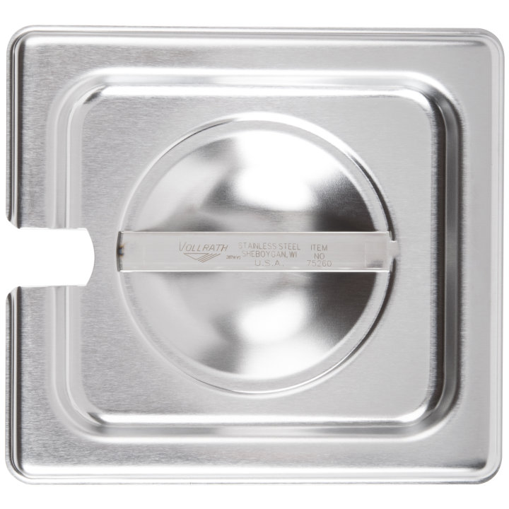 Sixth-size Super Pan V® slotted stainless steel cover