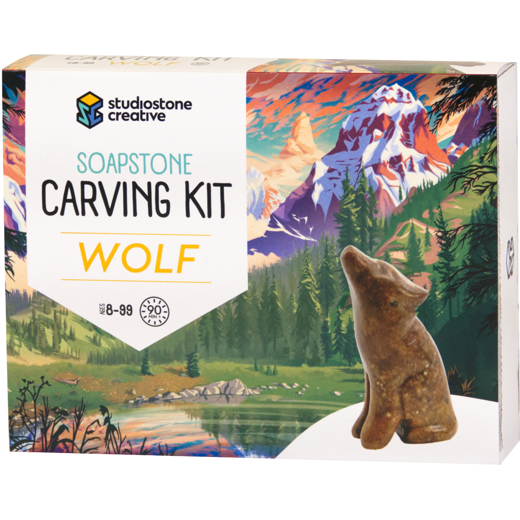 Studiostone Creative Wolf Soapstone Carving Kit image number null
