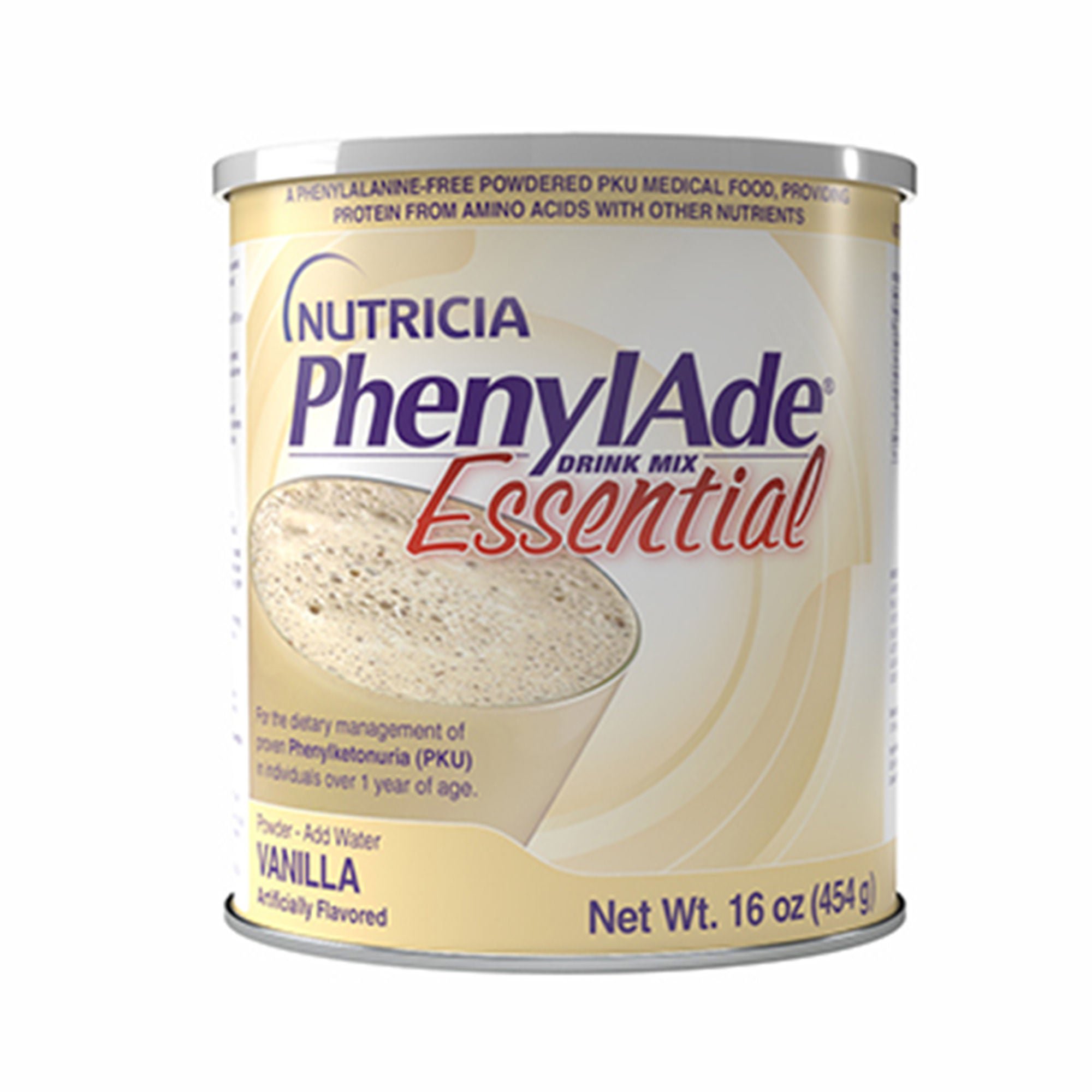 Oral Supplement PhenylAde® Vanilla Flavor Powder 16 oz. / 454 Gram Canister