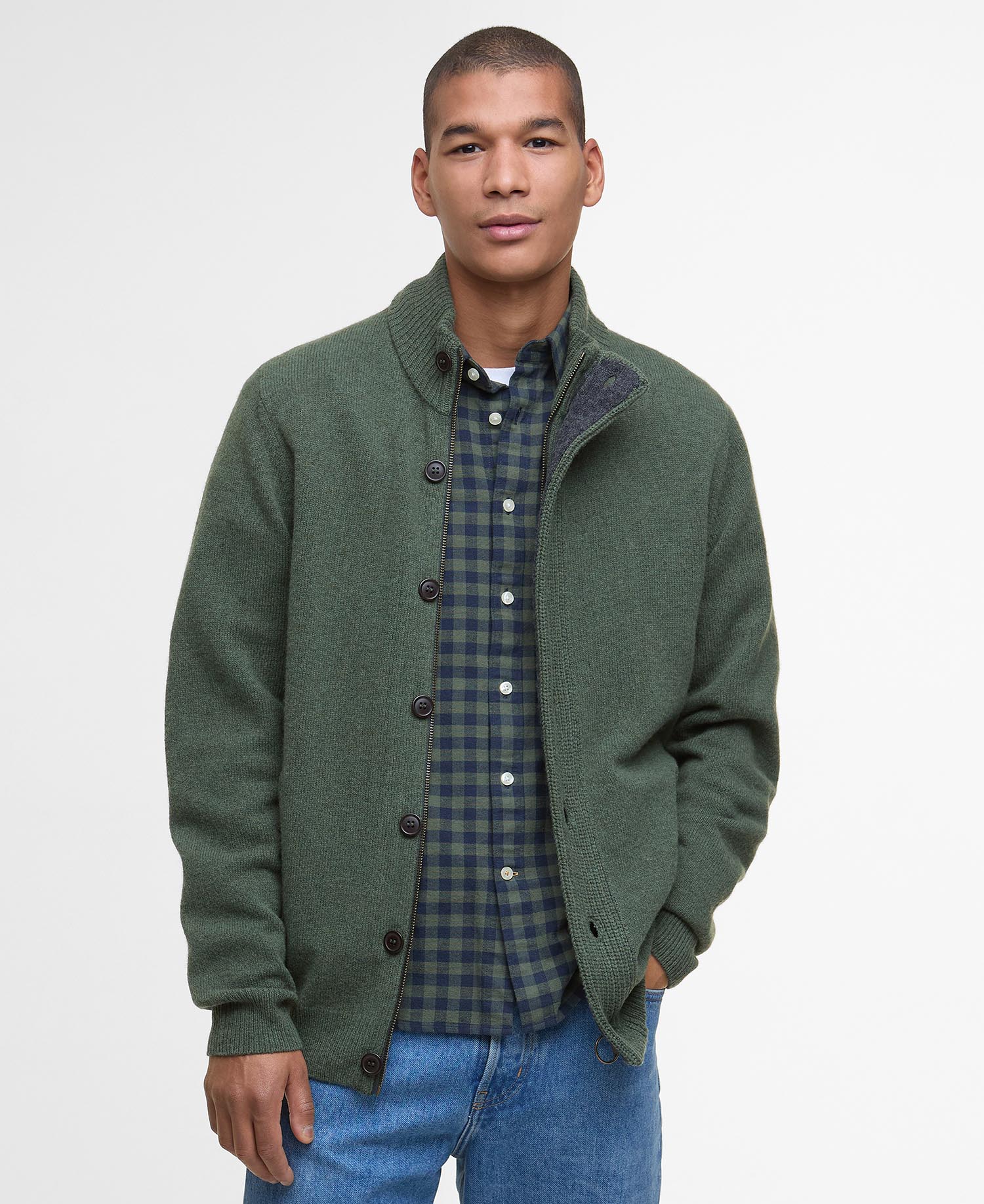 Essential Elbow-Patch Cardigan image number 0