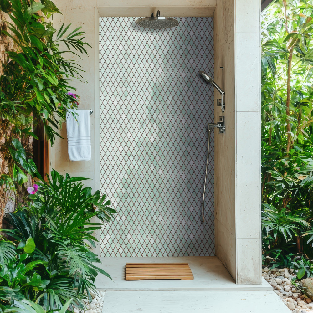 Hudson Kite Mint Green 10-1/8 in. x 11-3/4 in. Porcelain Mosaic Tile