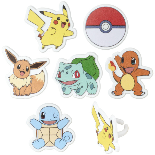 Pokémon Characters Cupcake Rings