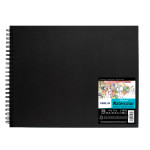 Canson Artist Series Montval Watercolor Art Book Black Cover Side Wire Binding 20 Sheet 14x11  inch 1 Count