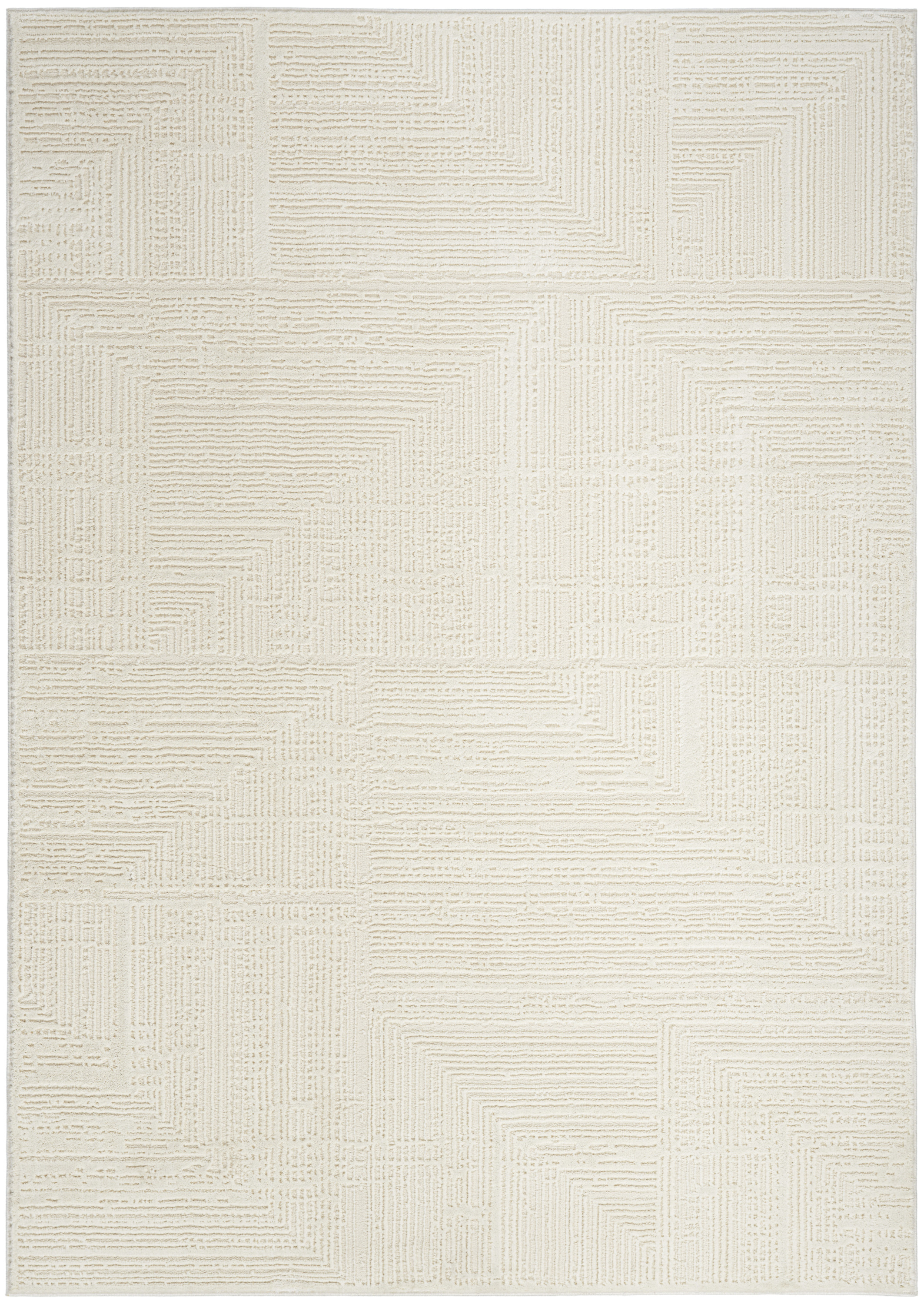 Nourison Sustainable Trends 6' x 9' Ivory Farmhouse Indoor Rug