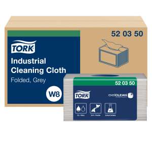 Tork, W8 Industrial, Wipers, 1 ply, Gray