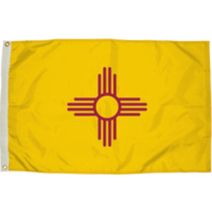 Durawavez Nylon Outdoor Flag with Heading & Grommets, New Mexico, 3ft x 5ft