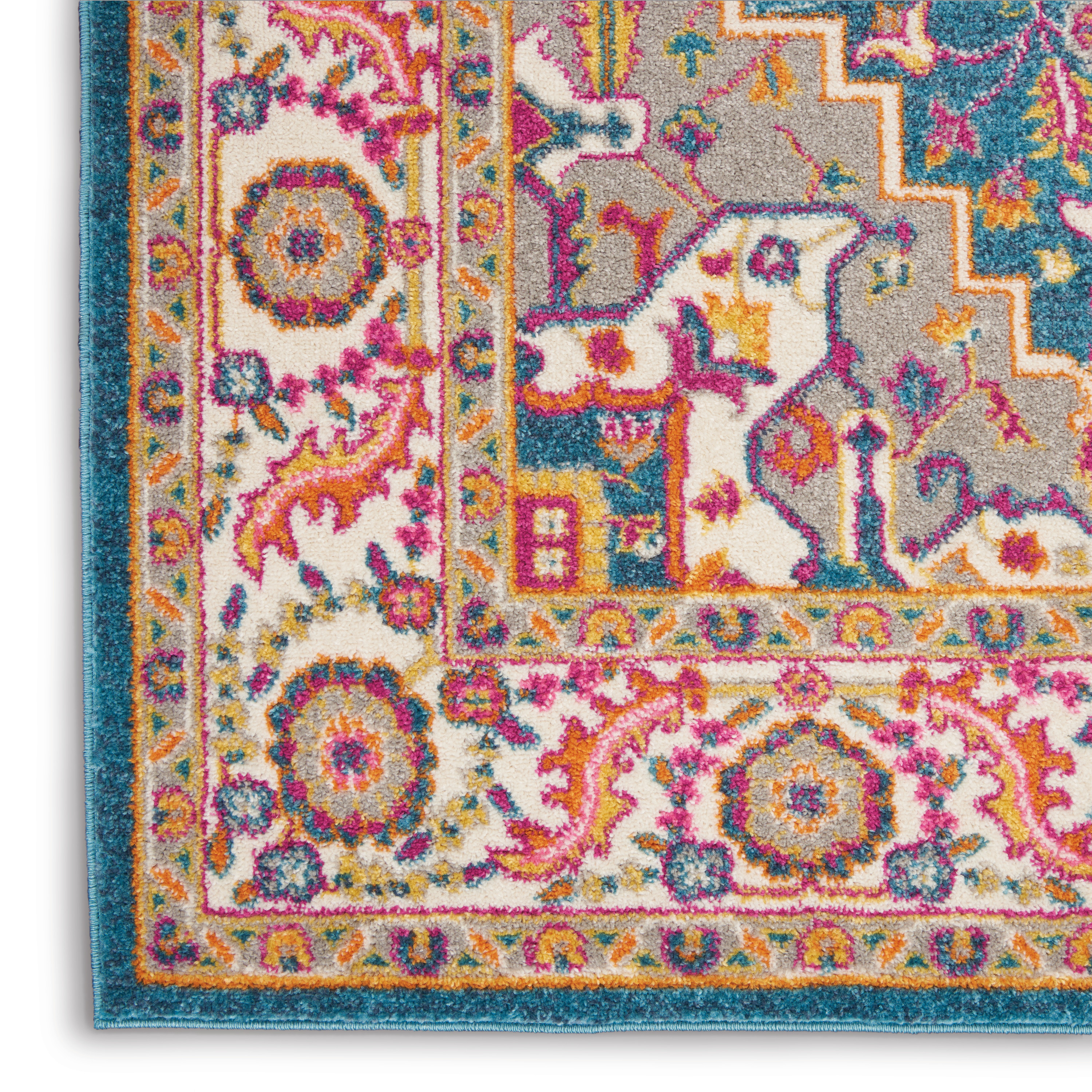 Nourison Passion 3'9" x 5'9" Teal Multicolor Bohemian Indoor Rug