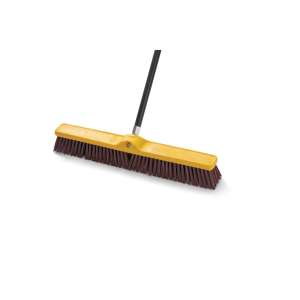 Rubbermaid Commercial, Threaded End Super Lock Wood Broom Handle, 60", Black