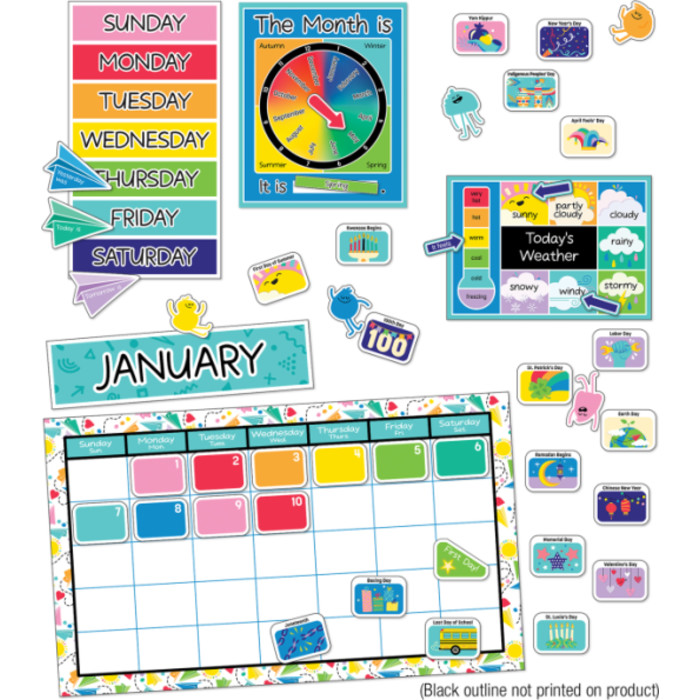 Happy Place Calendar Bulletin Board Set