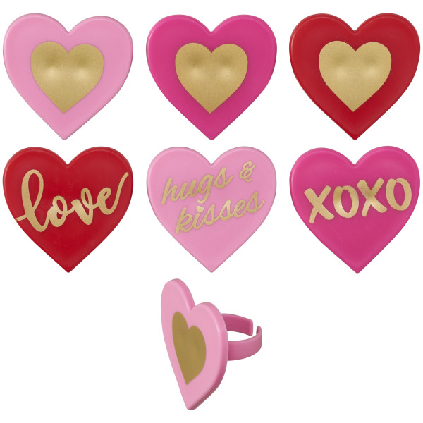 Love Heart Cupcake Rings