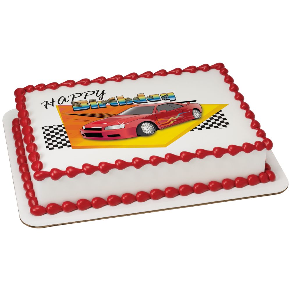 Image Cake Birthday Race Car
