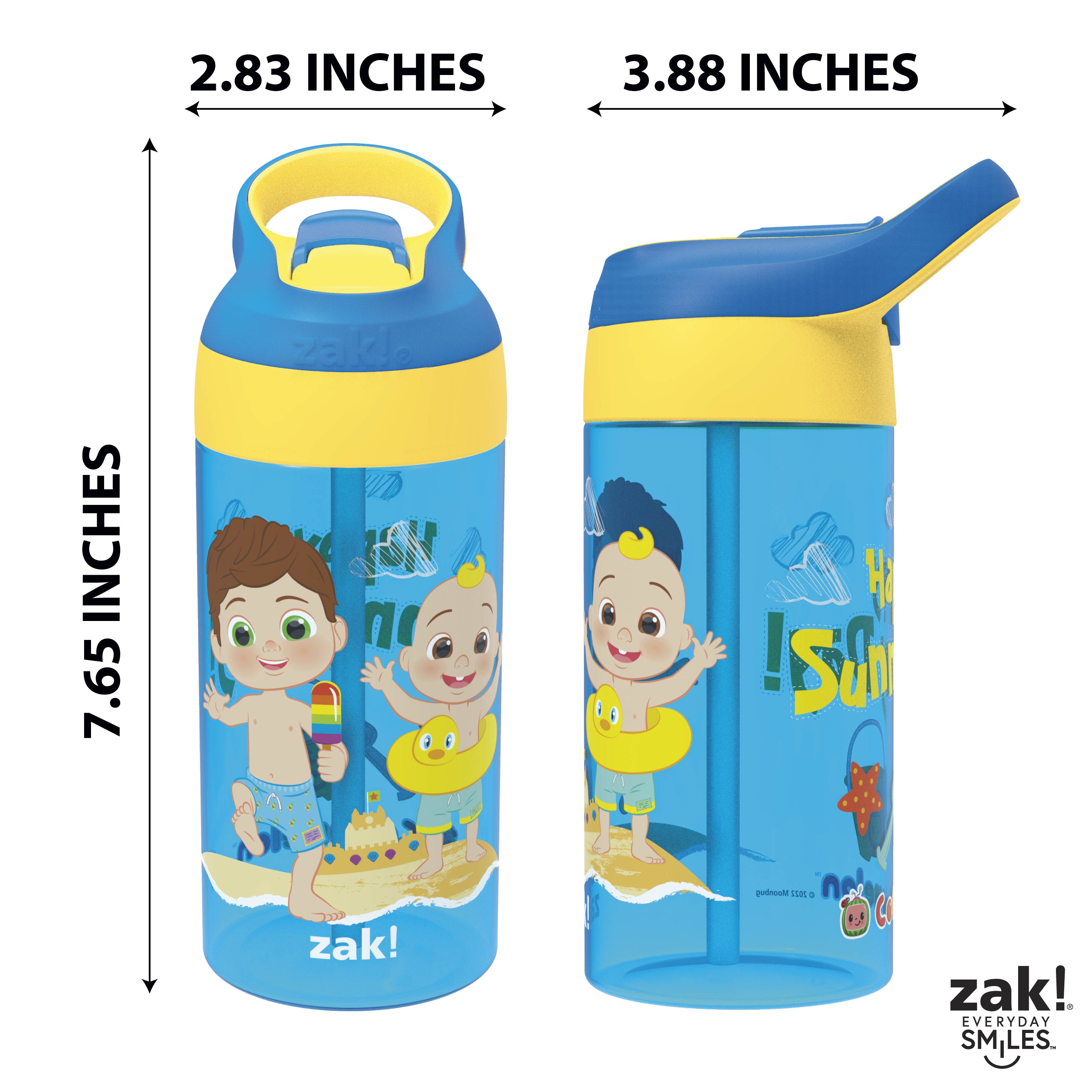 CoComelon 17.5 ounce Water Bottle, Happy, Sunny Day!, 2-piece set slideshow image 8