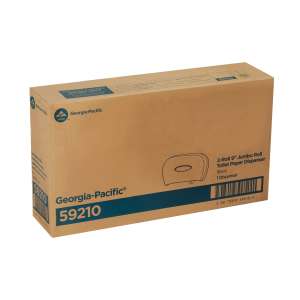 Georgia Pacific, 2-roll Side-by-side High-capacity, Mini Jumbo Bath Tissue Dispenser, Black