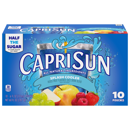 Capri Sun® Splash Cooler Mixed Fruit Flavored Juice Drink Blend, 10 ct Box, 6 fl oz Pouches Image