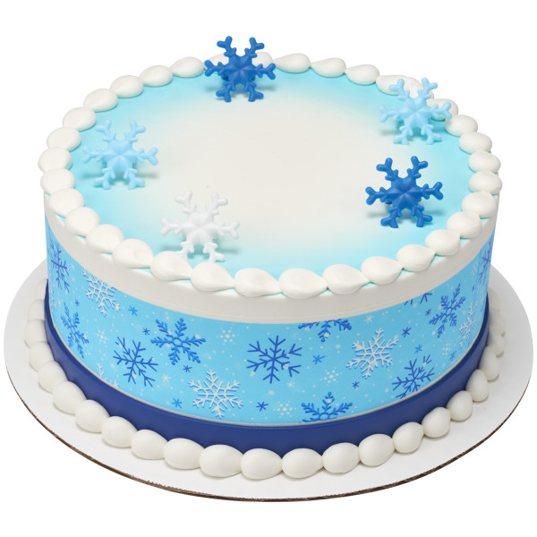 Blue Snowflake Cupcake Rings