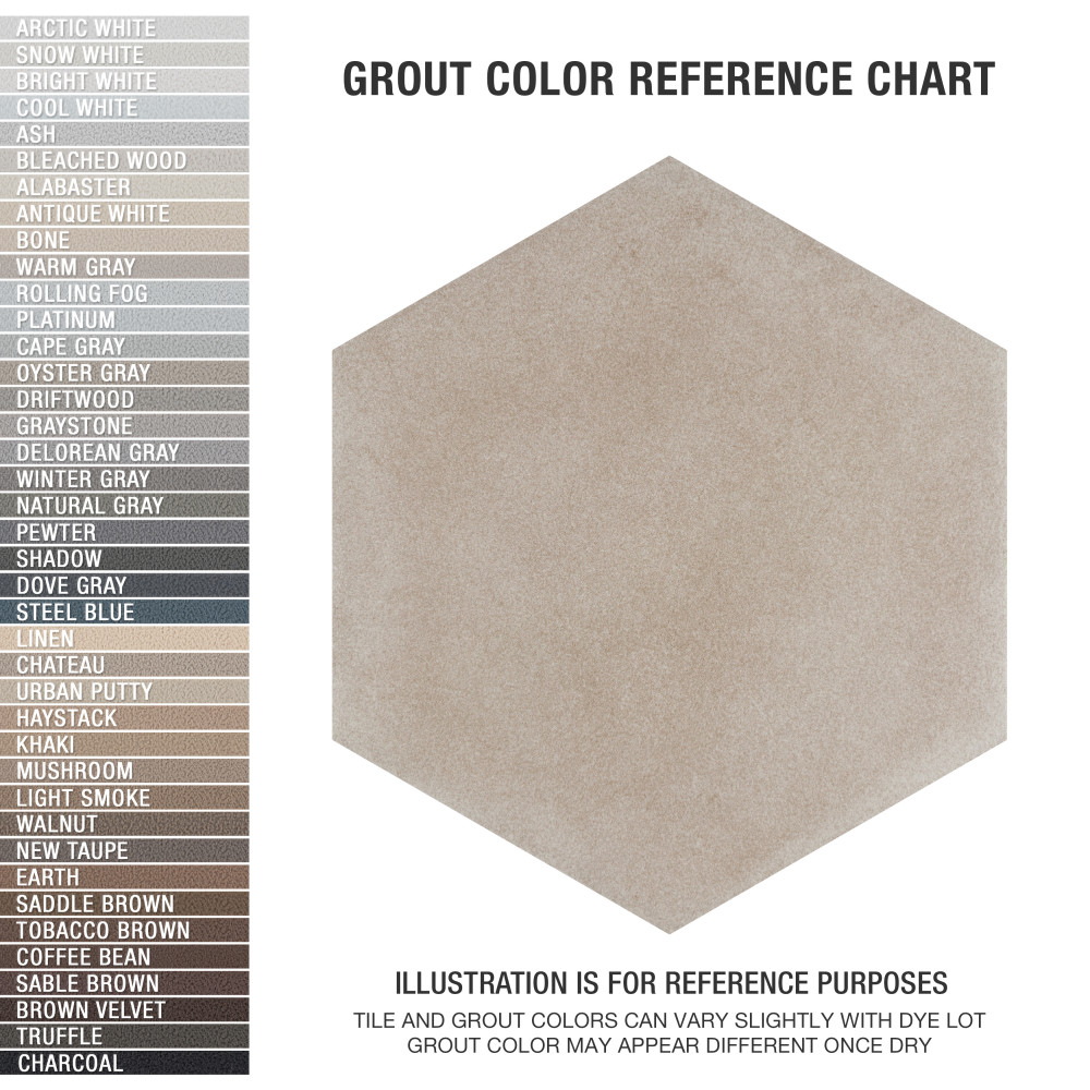 Matter Hex Taupe 7-7/8 in. x 9 in. Porcelain Floor and Wall Tile