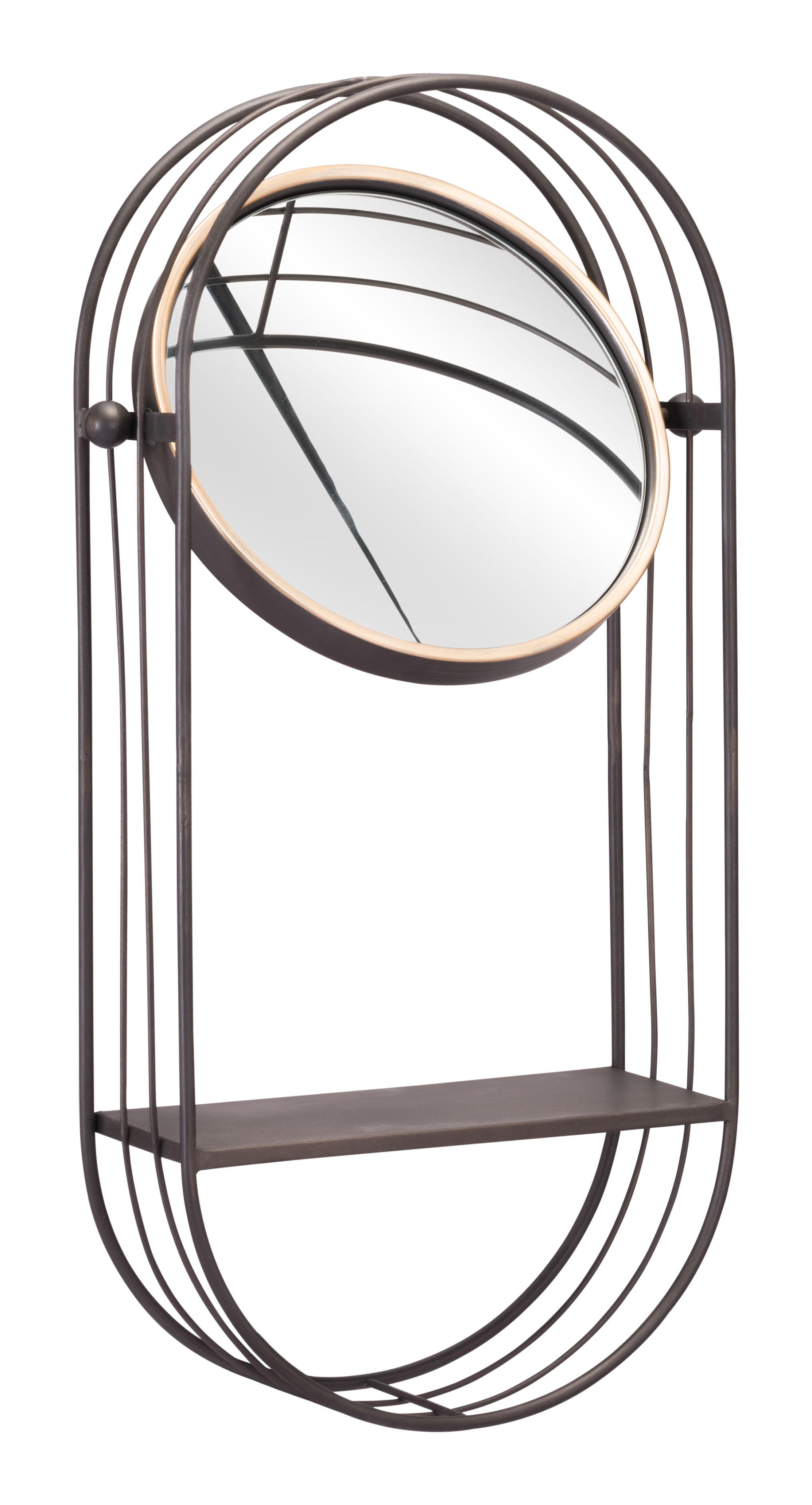 Saroni Mirror Shelf Antique Gray product image