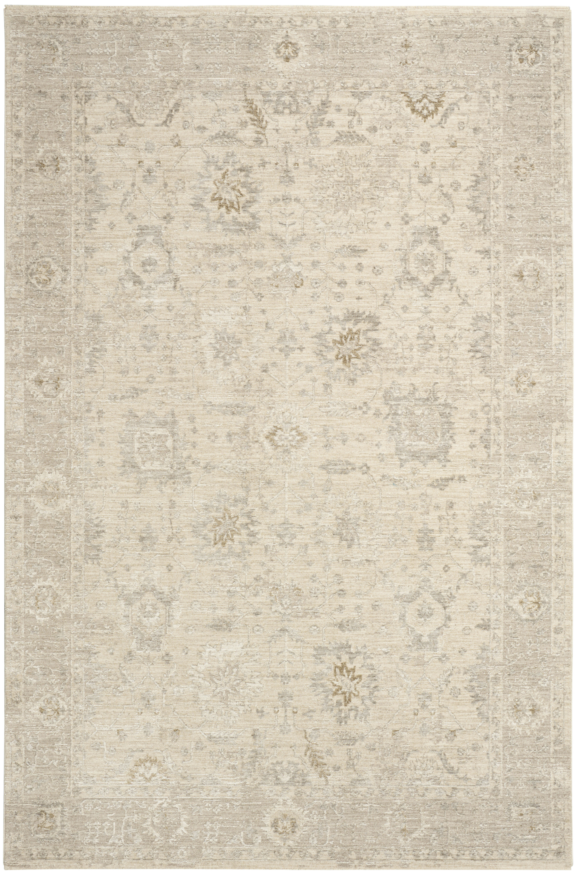 Nourison Moonlit 5'3" x 7'6" Ivory Grey Vintage Indoor Rug