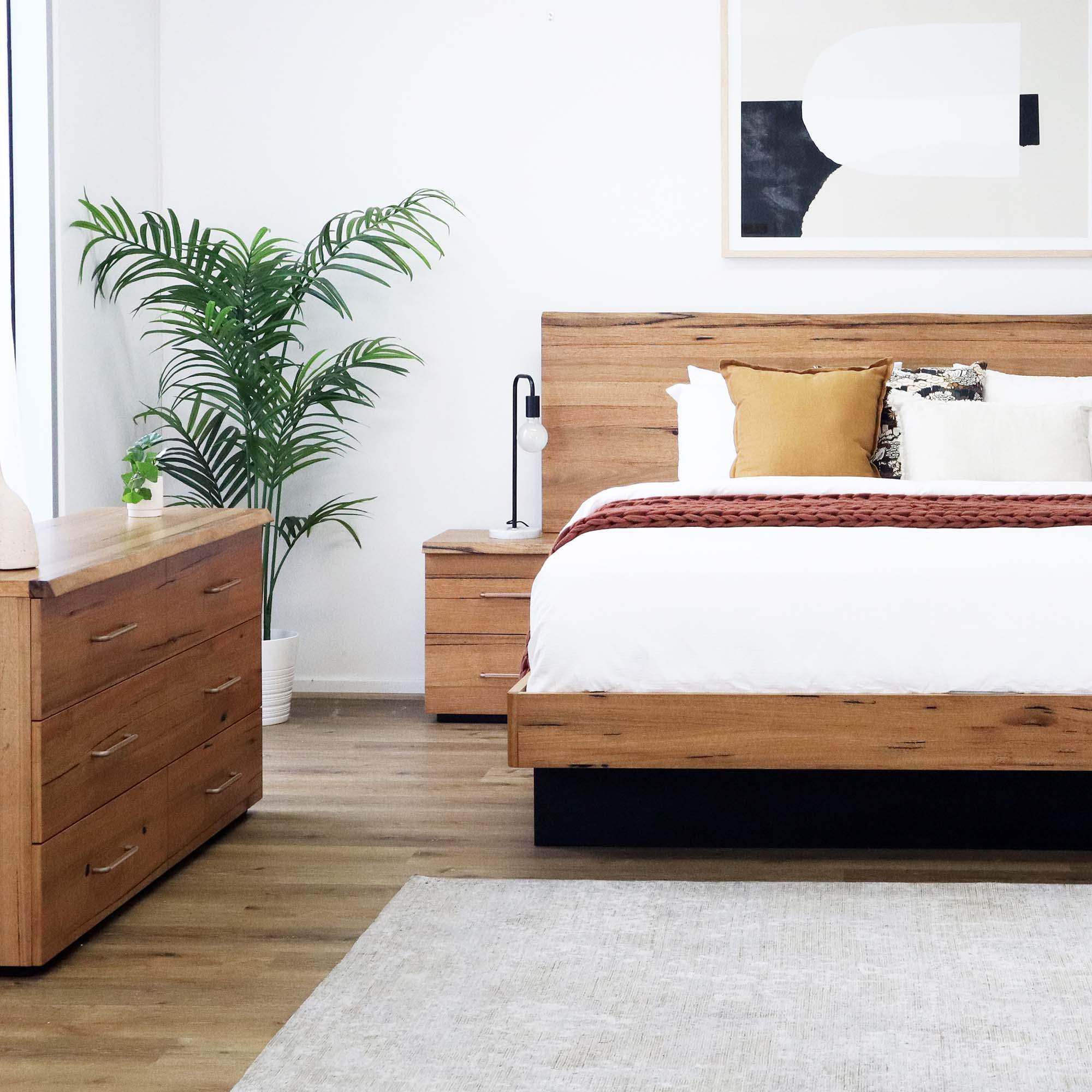 Lifestyle image of the  San Remo Dresser (6 Drawer), Natural from Forty Winks