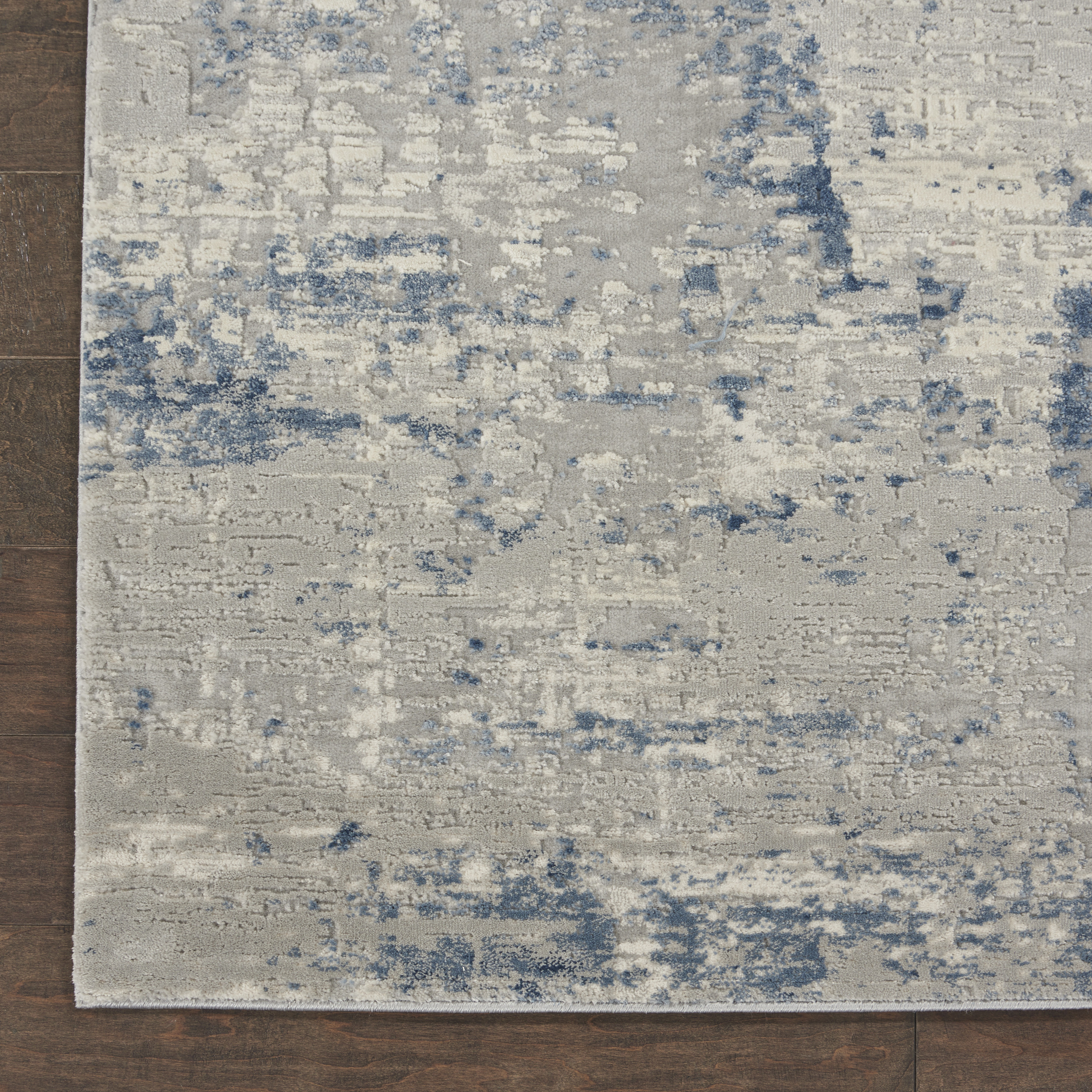 Nourison Rustic Textures 7'10" x 10'6" Ivory Blue Modern Indoor Rug