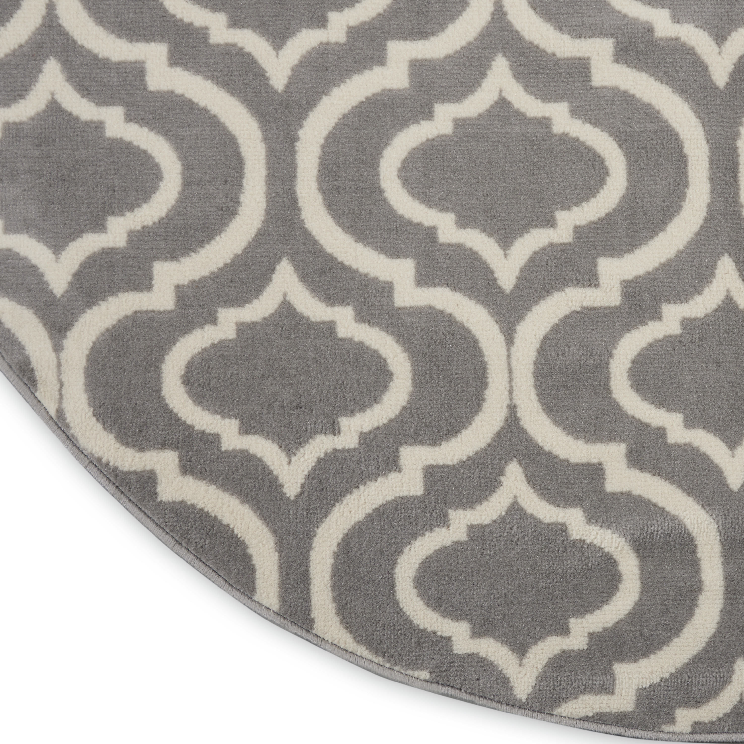 Nourison Jubilant 5'3" x Round Grey Contemporary Indoor Rug