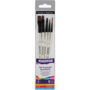 Graduate Classic Brush Set, Synthetic, 5 Pieces