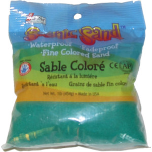Scenic Sand&trade; Craft Colored Sand, Vivid Green, 1lb (454g) Bag