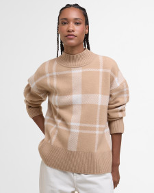 Harriet Tartan High-Neck Jumper 