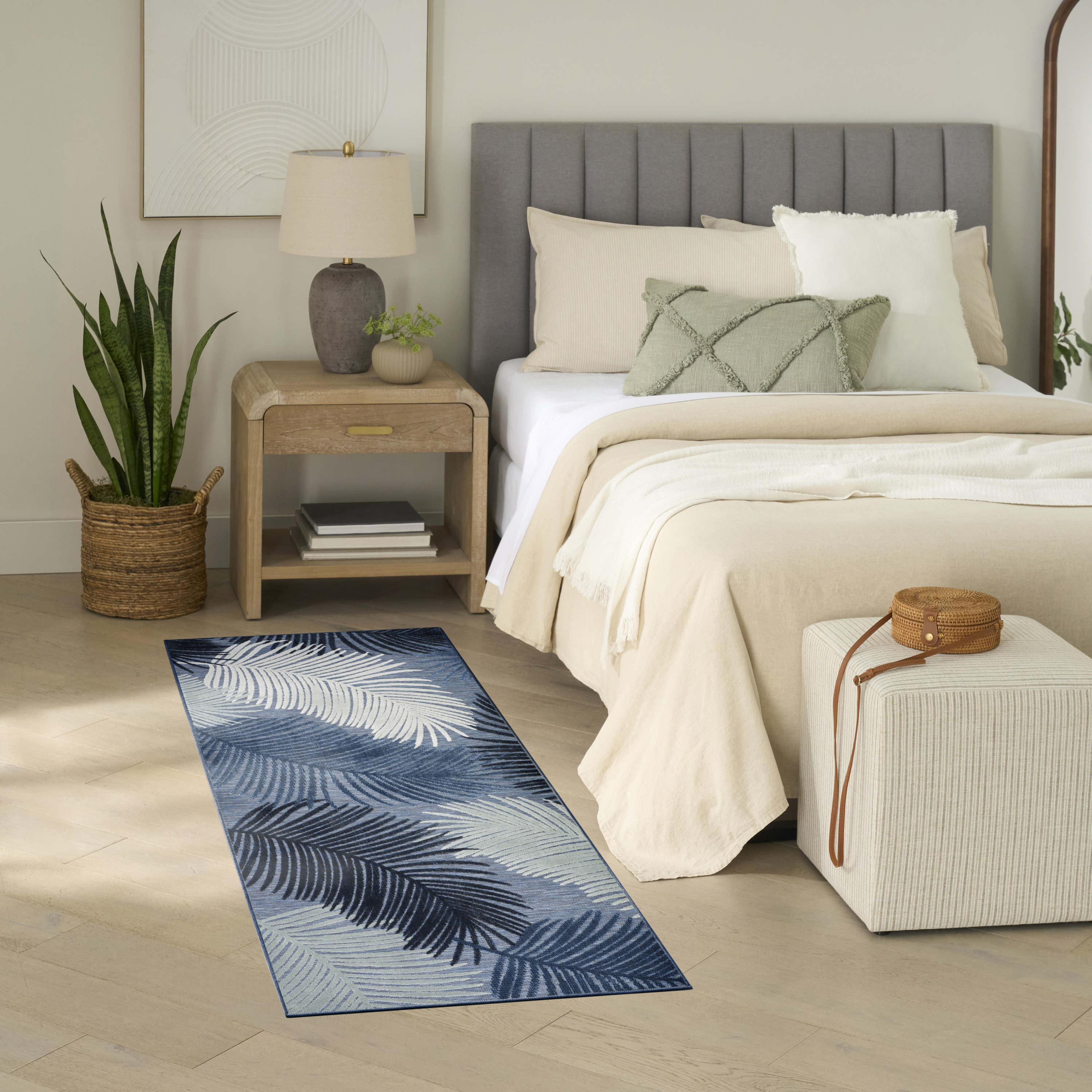 Nourison Suncoast 2' x 6' Denim Tropical Rug