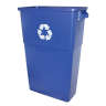 Impact, Thin Bin, 23 gal, Resin, Blue, Rectangle, Receptacle