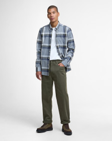 Pantaloni in tessuto stretch lavato dalla vestibilità regular 