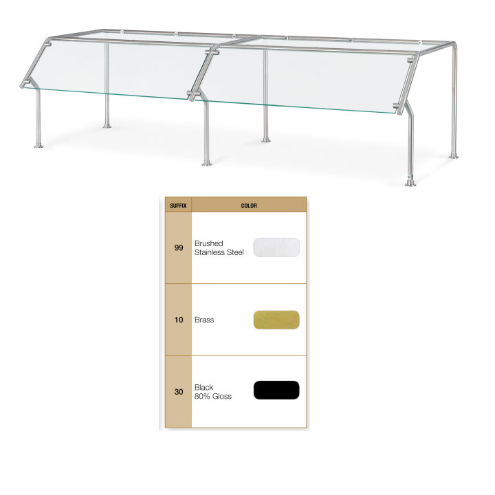 46-inch Standard Contemporary Breath Guards for Stainless Steel Countertops