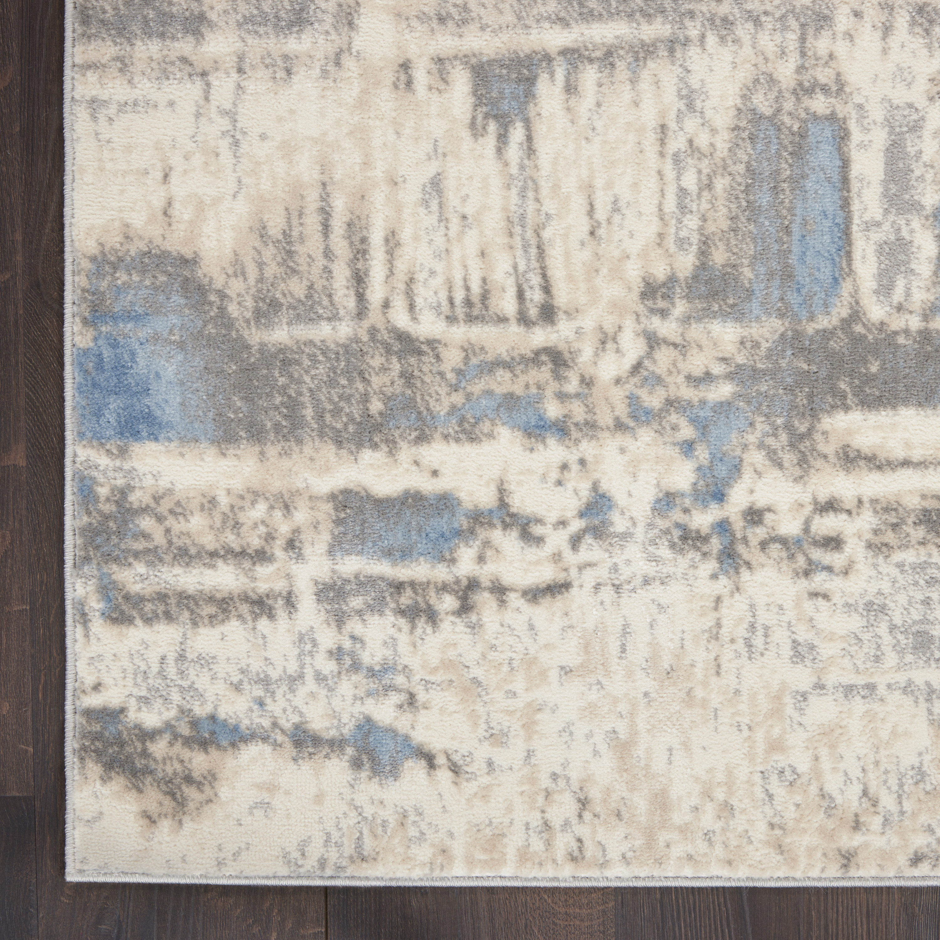 Nourison Solace 8' x 10' Ivory Grey Blue Modern Indoor Rug