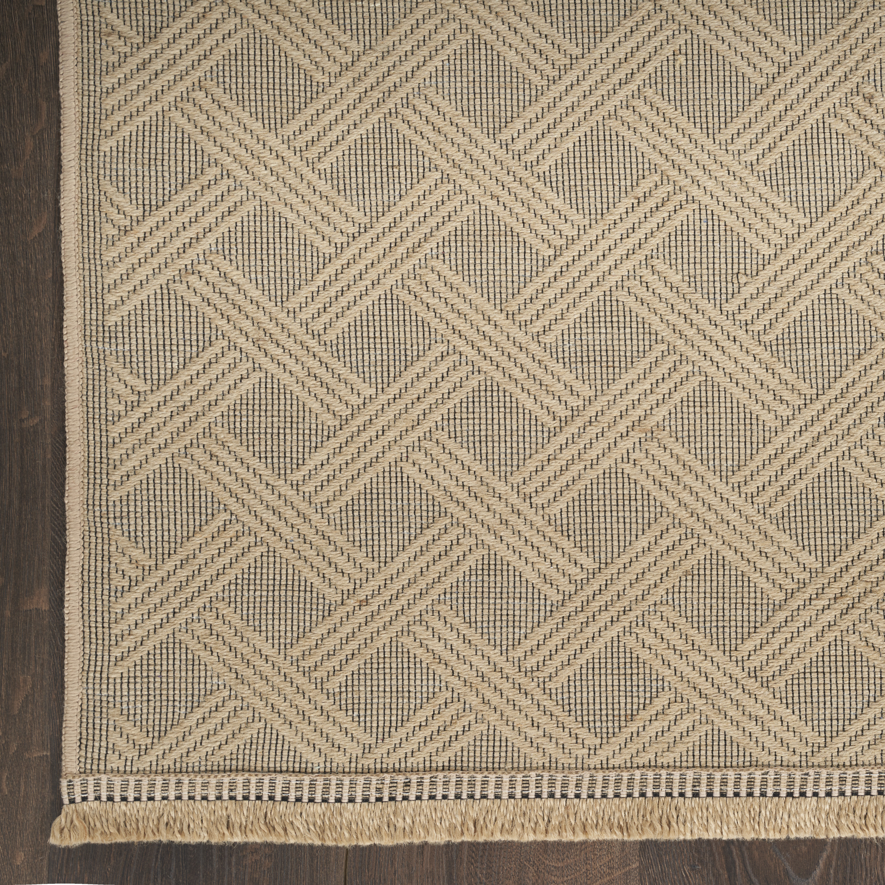 Nourison Washable Jute 7'10" x 9'10" Natural Modern Indoor Rug