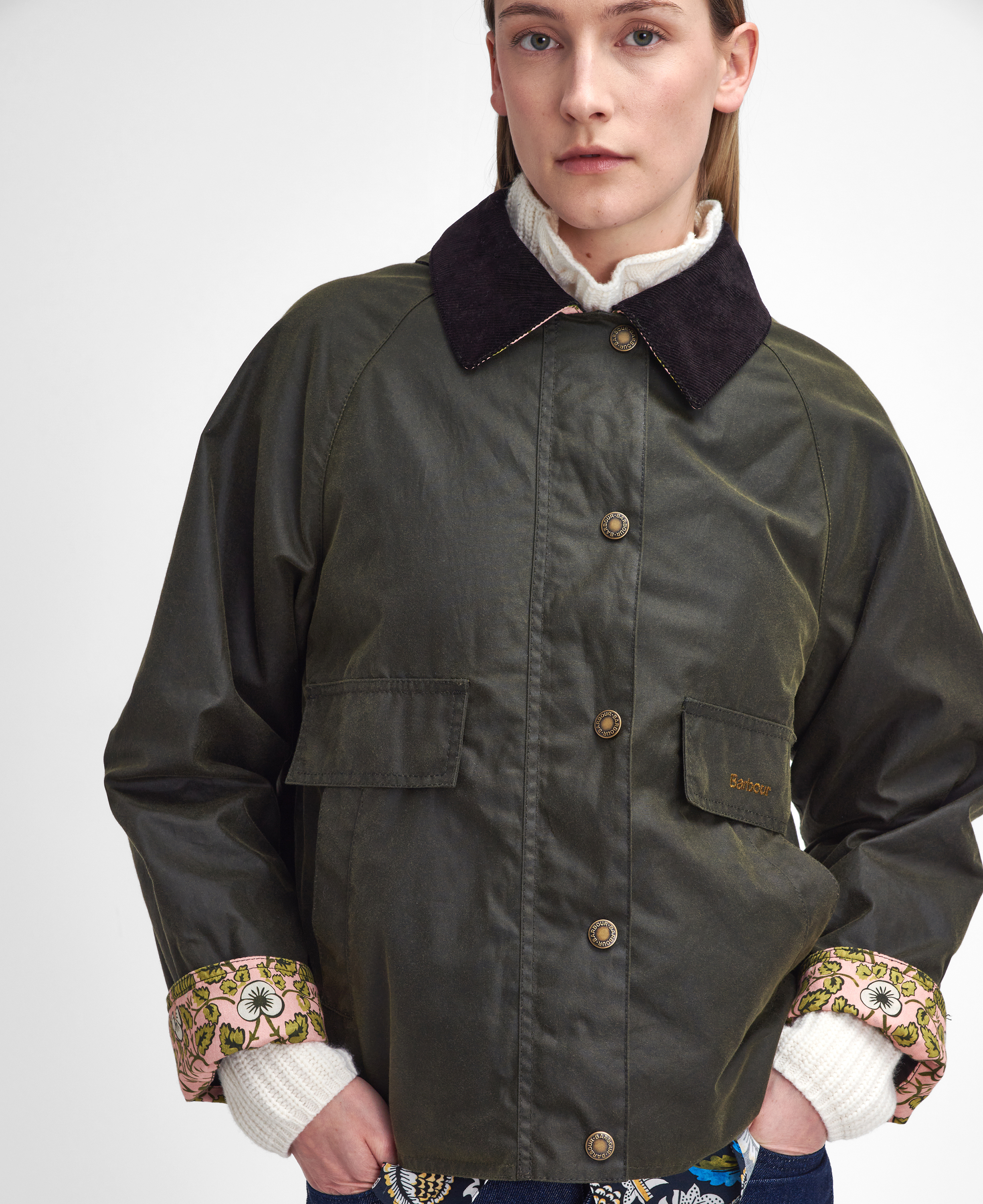 Barbour x William Morris Gallery Rendall Waxed Jacket image number 3
