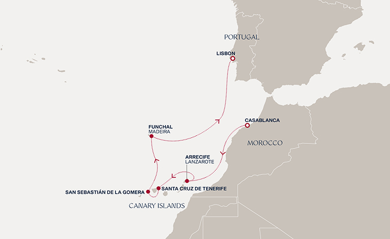 Itinerary map