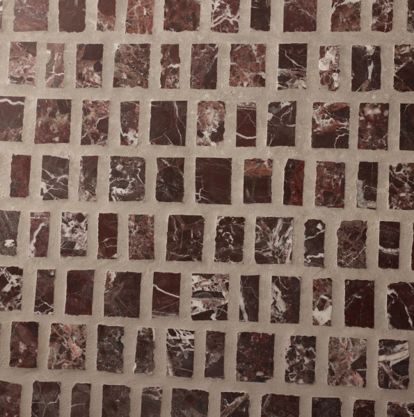 lapidary | rough cut mosaic sheet | rosso italiano (large joint) 