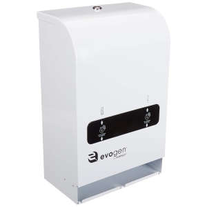 Hospeco, EvoGen, EVNT4 No-Touch Dual Pad/Tampon Disp, Free Operation, White