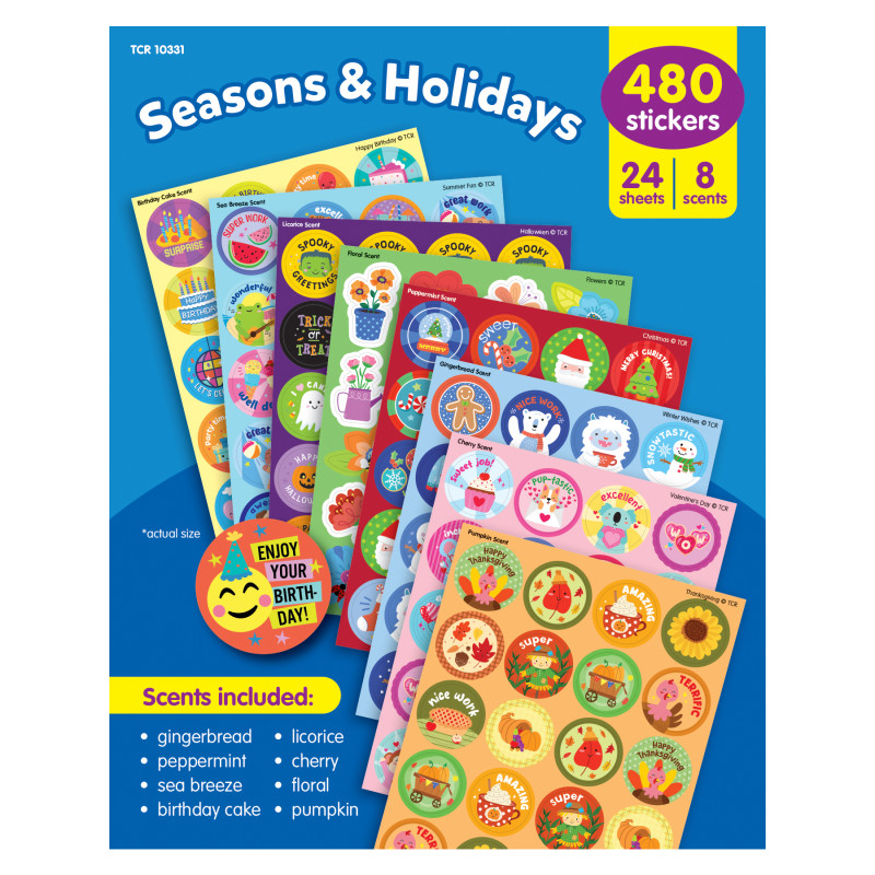 Seasons & Holidays Smelly Stickers Variety Pack
