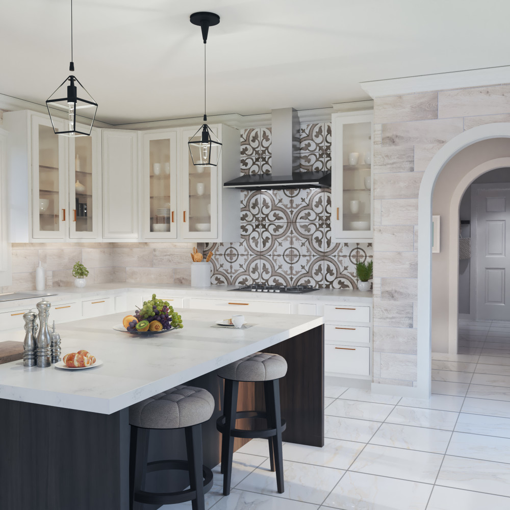 Ella Hill Amberes Grey-Bone 13 in. x 13 in. Ceramic Floor and Wall Tile